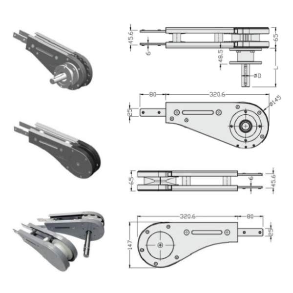 Drive unit RM63 driving head /Idler head