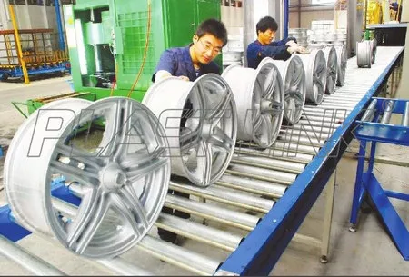 Tire conveyor line application
