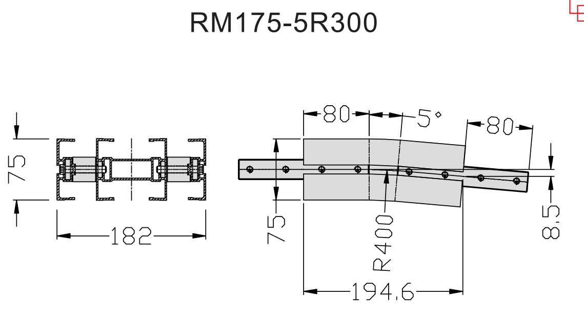Vertical bend RM175