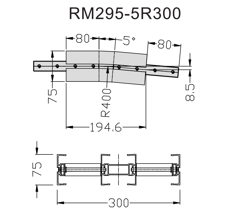 Vertical bend RM295