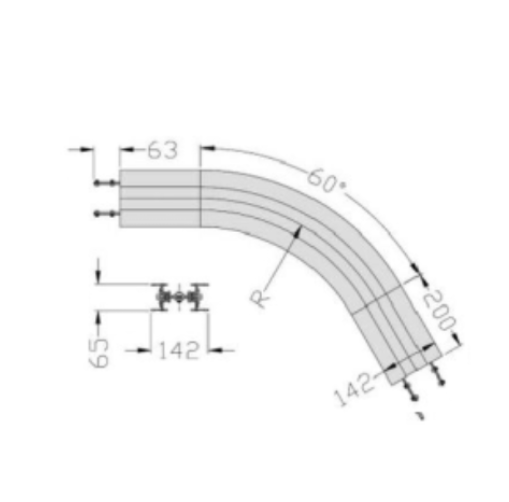 Horizontal bend RM140