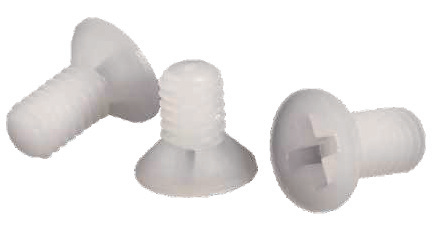 Nylon cross flat head screw