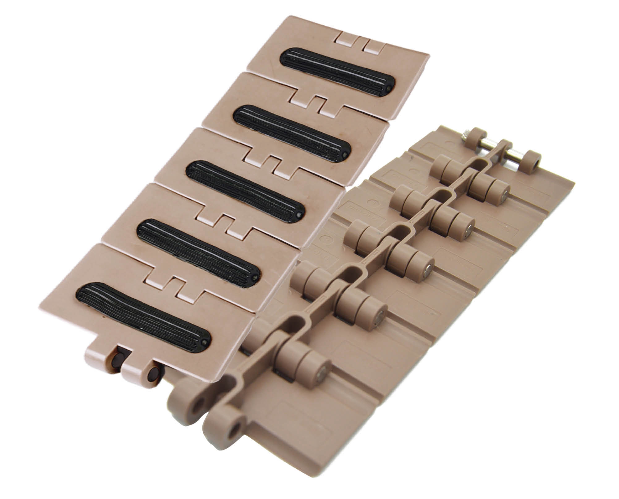 PL FH820 Series Rubberized surface straight slat top chain
