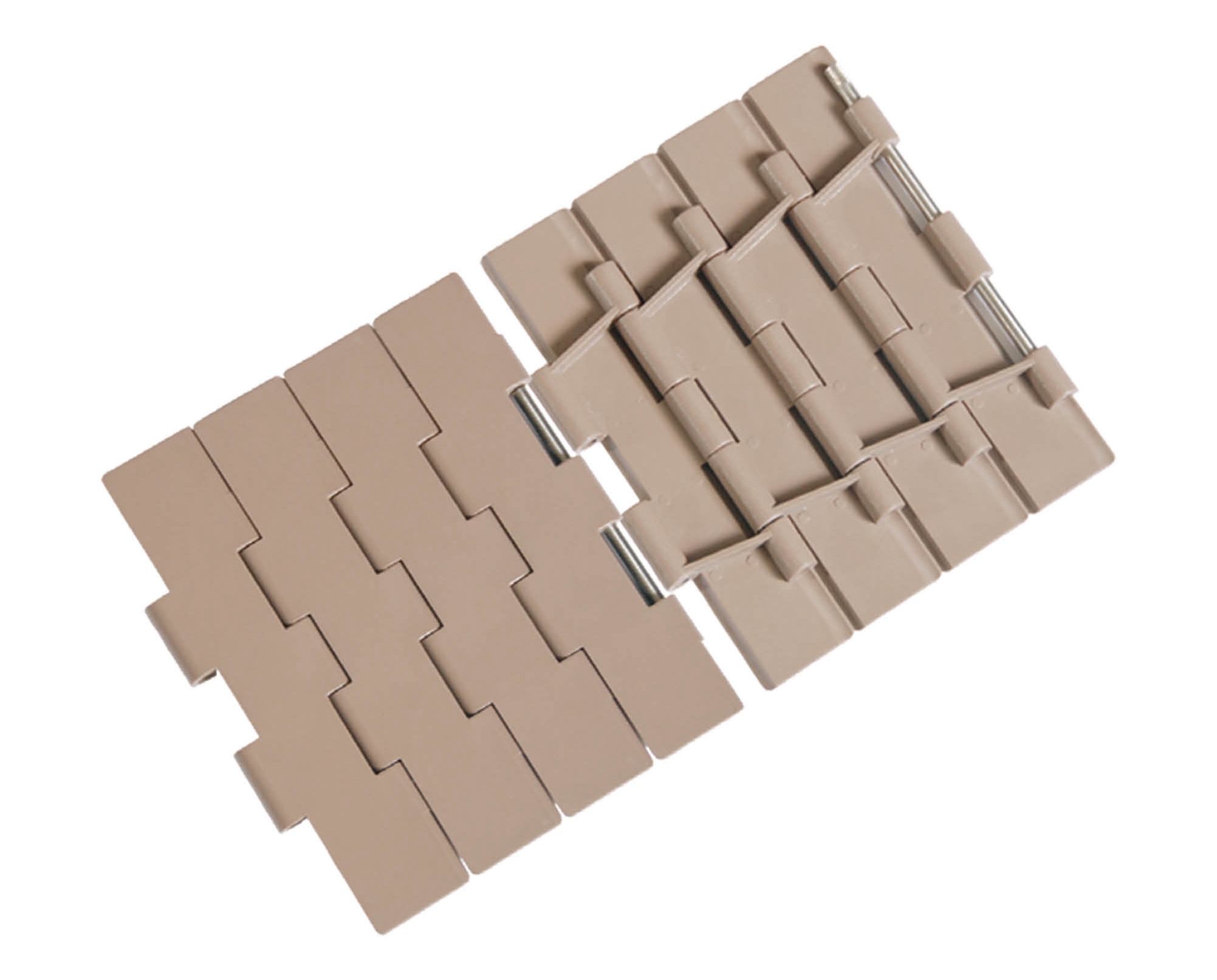PL821 Double hinge straight slat top chain