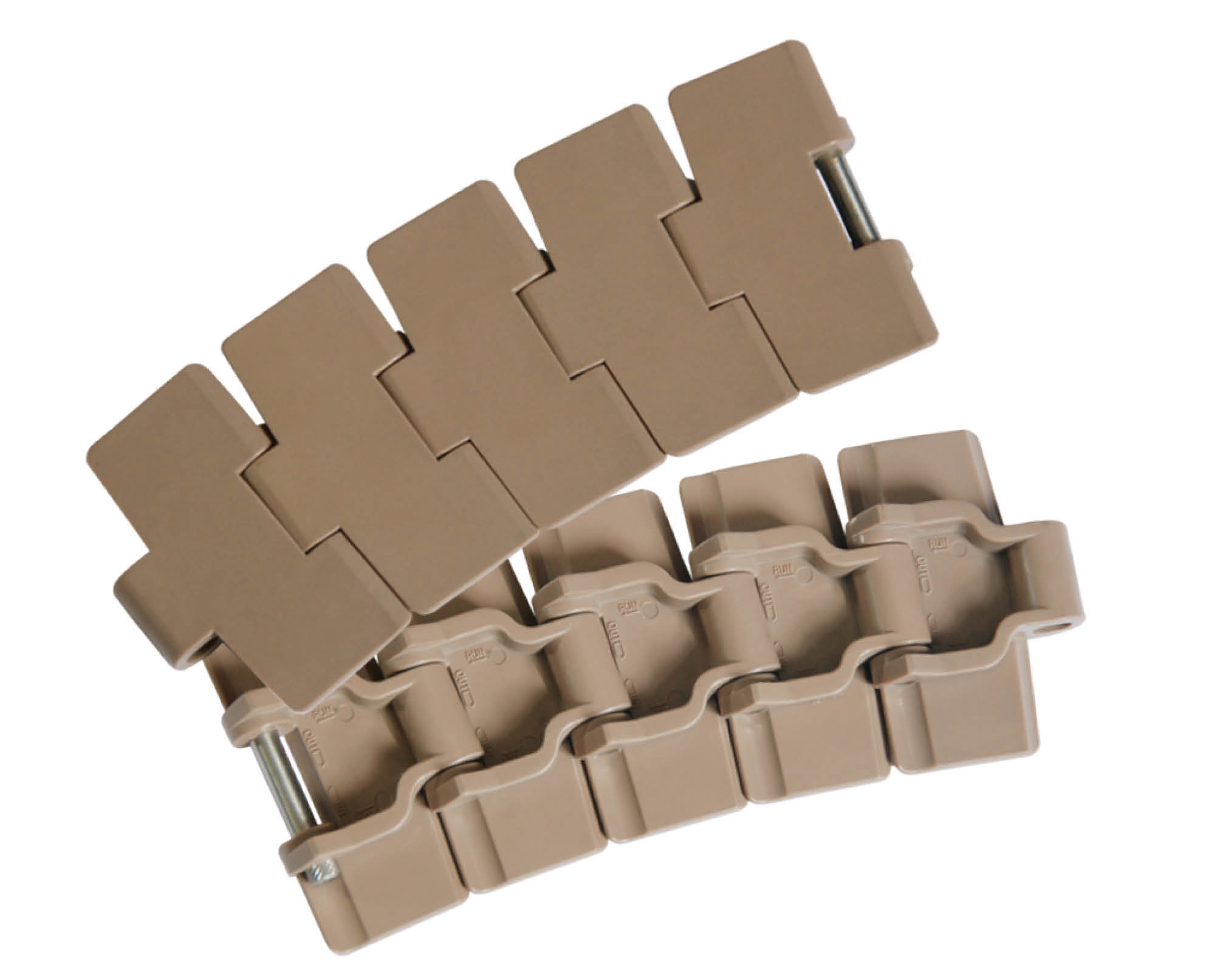 PL880 Flex Bevel slat top chain