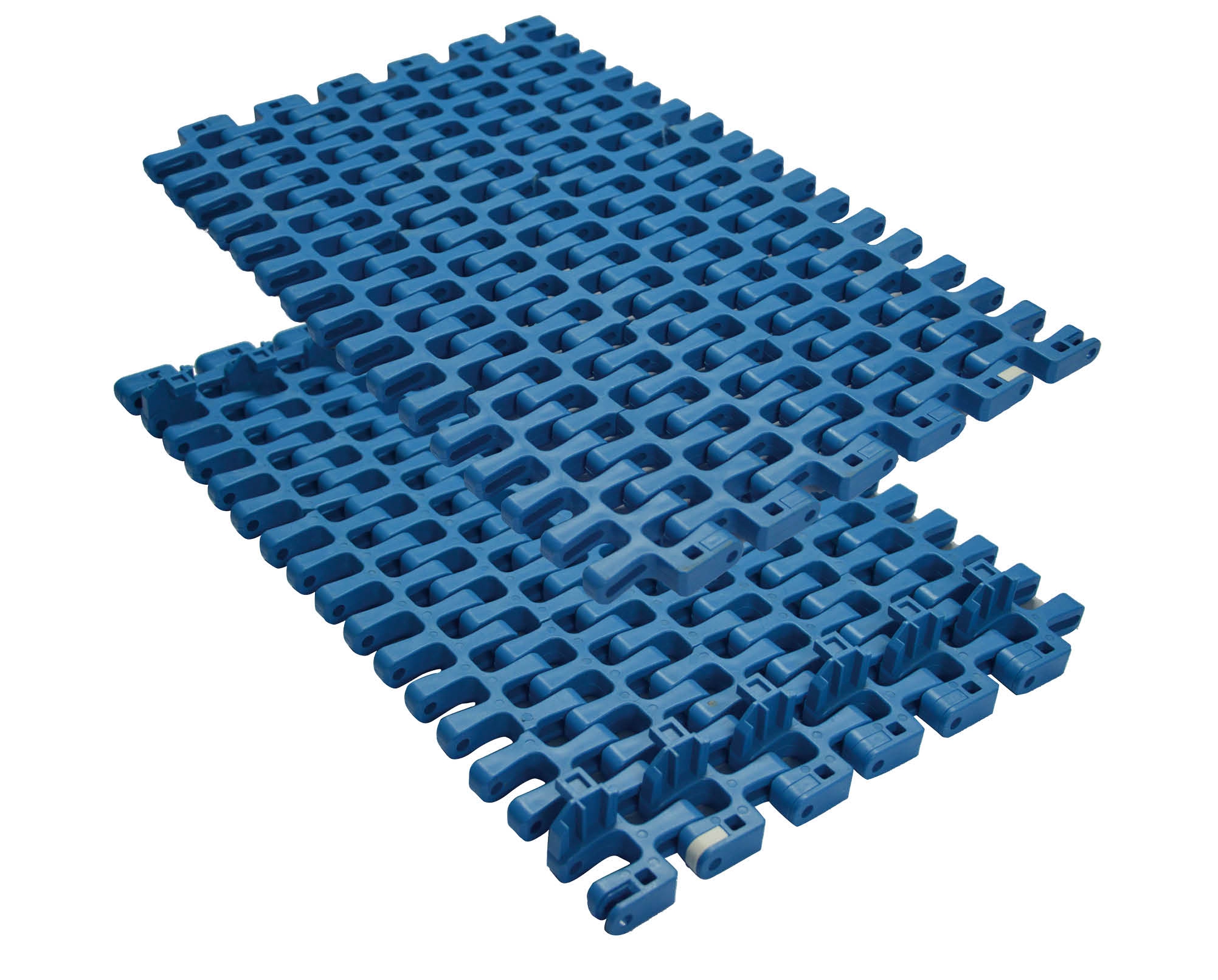 PL 300 Flex flush grid modular belt with hold-down edge